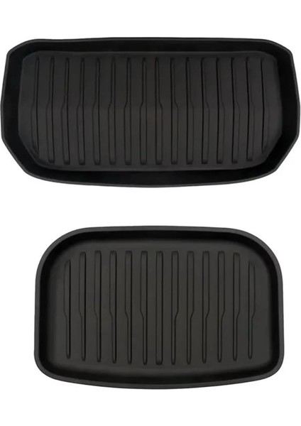 Tesla Model Y Için Uyumlu Ön ve Arka Bagaj Içi Paspas Takımı 2 Parça