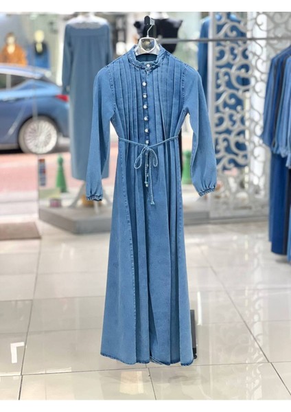 Yıkamalı Denim Kot Elbise fırsatları