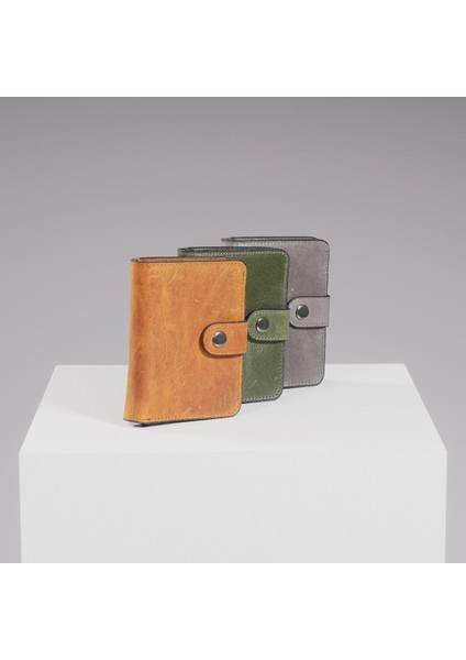 Thyke Vintage Deri Cüzdan Kartlık