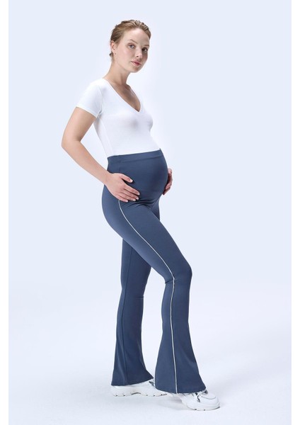 Imaj 437 Gri Renk Toparlayıcı ve Extra Esnek Etkili Yüksek Bel Ispanyol Paça Hamile Tayt fırsatları