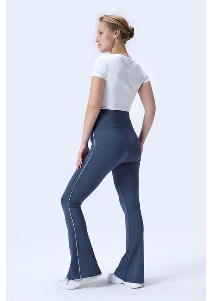 Imaj 437 Gri Renk Toparlayıcı ve Extra Esnek Etkili Yüksek Bel Ispanyol Paça Hamile Tayt