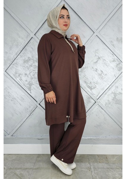 Kadın Düğme Detaylı Tesettür Takım fiyatları