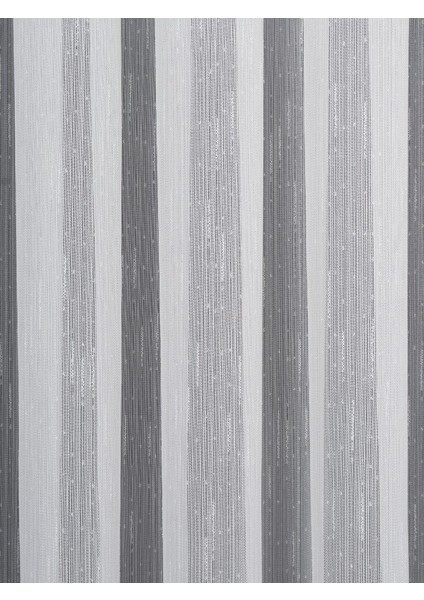 Bambu Zemin Çizgili Düz Tül Perde Gramajlı (1/3 Sık Pile)