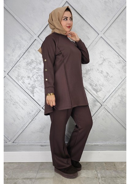 Kadın Kol Düğme Detaylı Tesettür Takım fiyatları
