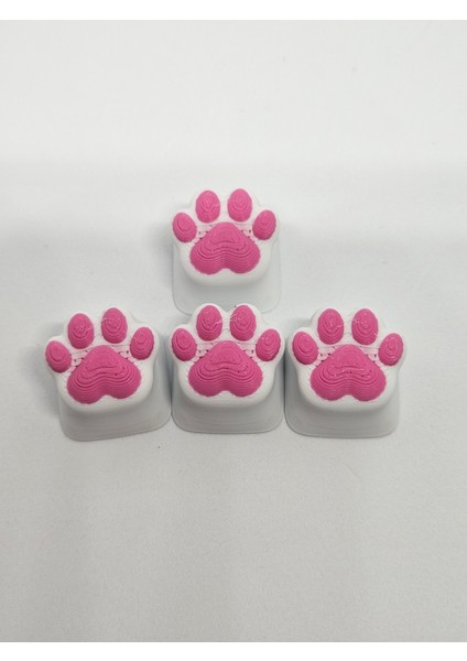 Aysbistudio Pembe Pati Desenli Klavye Tuşu – 4’lü Set, Mekanik Klavye Keycap modelleri