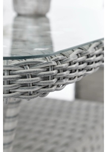 Rattan Alfa Bahçe Mobilyası 3+1+1+1+1+Camlı Masa fiyatları