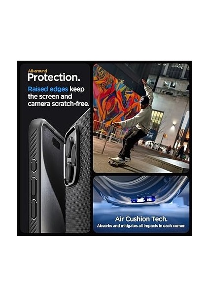 iPhone 15 Pro ile Uyumlu Kılıf Liquid Air Matte Black - ACS06704 indirimleri