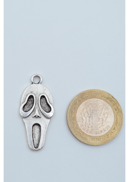 Scream - Çığlık Gümüş Kaplama Örme Zincir Kolye fırsatları