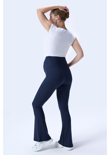 Imaj 367 Lacivert Renk Toparlayıcı ve Extra Esnek Etkili Yüksek Bel Ispanyol Paça Hamile Tayt indirimleri