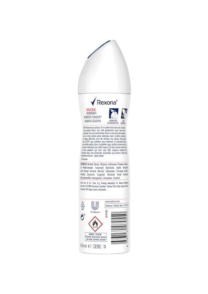 Rexona Kadın Sprey Deodorant Musk %0 Alüminyum 150 ml modelleri
