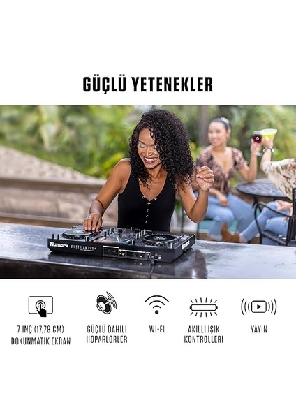 Mixstream Pro + 2 Kanal, Hoparlörlü Streaming Dj Kontrol Ünitesi fiyatları