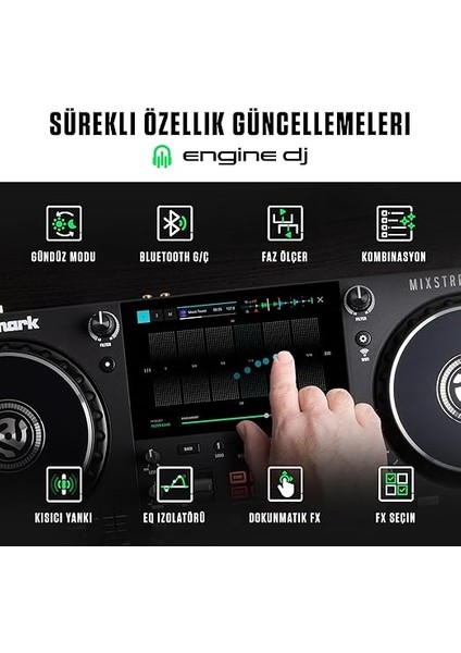 Mixstream Pro + 2 Kanal, Hoparlörlü Streaming Dj Kontrol Ünitesi fırsatları