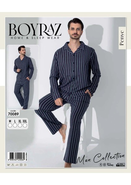 Boyraz 70089 Erkek Uzun Kol Penye Pijama Takımı
