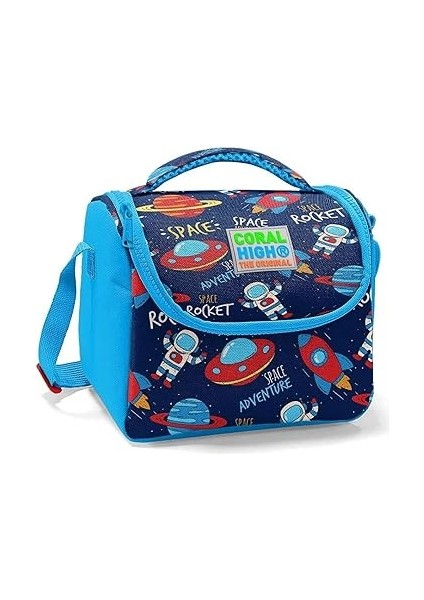 High Lacivert Mavi Uzay Desenli Beslenme Çantası - Erkek Çocuk modelleri