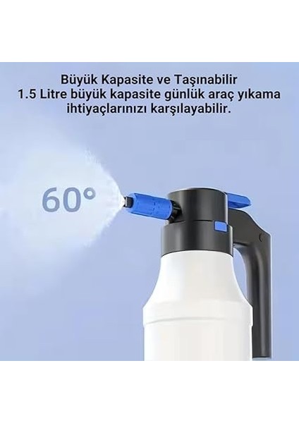 1.5lt Yüksek Basınçlı Şarjlı Tam Otomatik Köpük Makinası Oto Yıkama Pompası Köpük Püskürtücü fırsatları