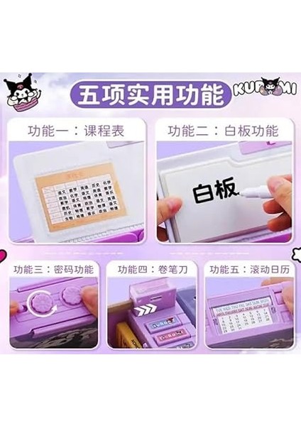 Çok Fonksiyonlu Şifreli Kalem Kutusu Kawaii Sanrio Kalemlik fırsatları