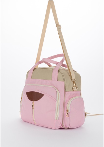 Geniş Hacimli Çok Bölmeli Anne Bebek Bakım Çantası – Sırt ve Omuz Kullanımlı Termal Biberon Gözlü