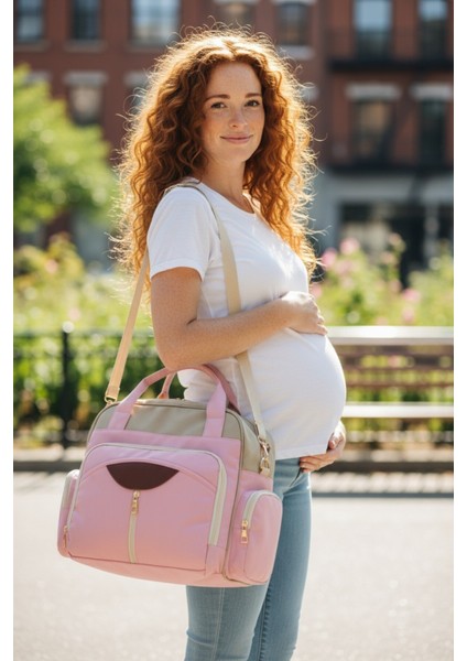 Geniş Hacimli Çok Bölmeli Anne Bebek Bakım Çantası – Sırt ve Omuz Kullanımlı Termal Biberon Gözlü modelleri