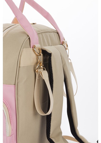 Geniş Hacimli Çok Bölmeli Anne Bebek Bakım Çantası – Sırt ve Omuz Kullanımlı Termal Biberon Gözlü