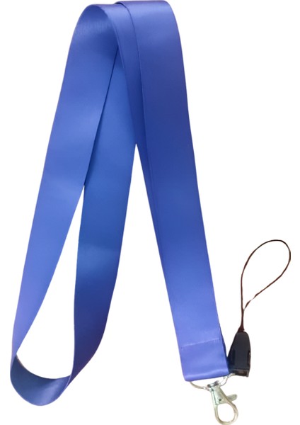 Mavi Renk Boyun Askı Ipi ve Telefon Askısı + Kartlık