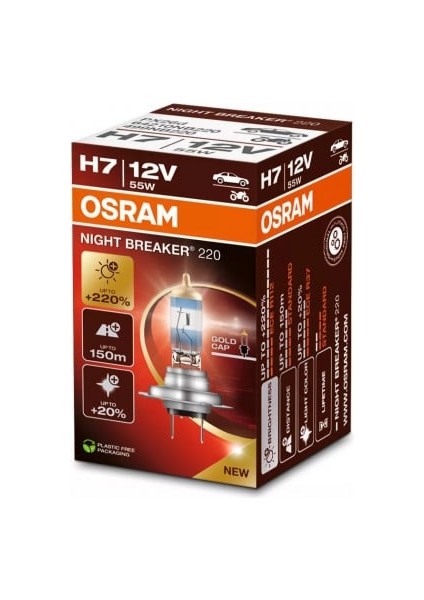 H7 Night Breaker 220 12V %220 Fazla Işık (1 Takım-2 Ad.) modelleri