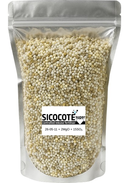 Sıco Sıcocote Super Crf 26-05-11 + 2mgo + 15SO₃ | Kontrollü Salınımlı Granül Gübre | 25 kg | Made In Eu modelleri