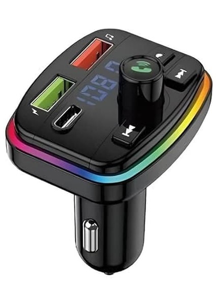 Fm Transmitter Modulator Araç Fast Quıck Charge Hızlı Şarj Flash Bellek Micro Sd Mp3 Player 12-24 V Pd 20W Yüksek Kalite (Pd 01)