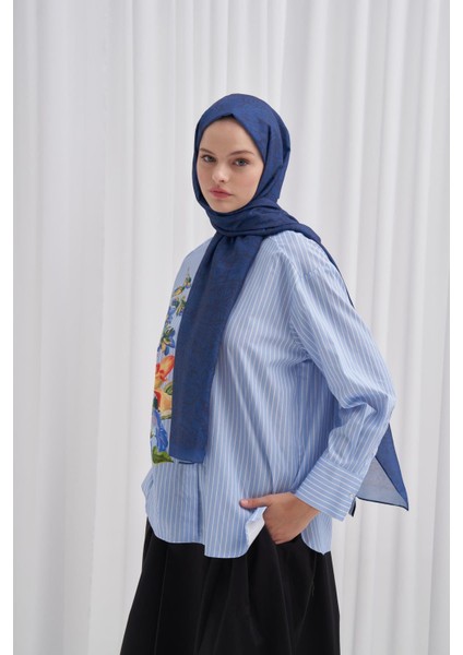 Nilla Pamuklu Şal Elegance Lacivert fiyatları