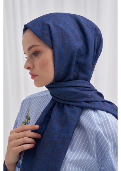 Nilla Pamuklu Şal Elegance Lacivert modelleri