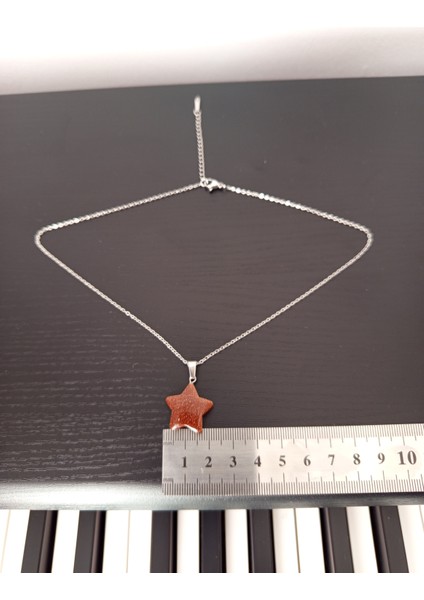 Doğal Taş Kahverengi Yıldız Taşı Yıldız Şeklinde Kolye fiyatları