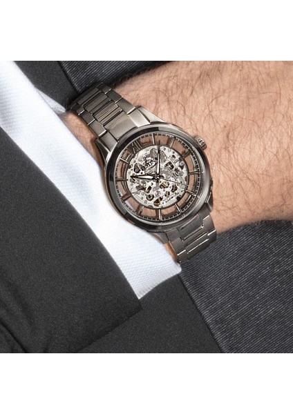F20632/1 Otomatik Çelik Gri Iskelet Kadran 43 mm Erkek Kol Saati indirimleri
