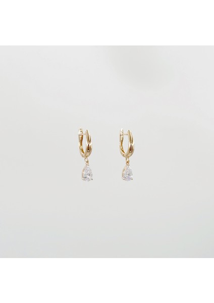 18K Rose Gold Plated Mini Baisse Drop Küpe