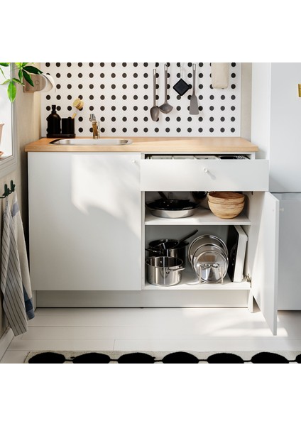 Mutfak dolabı kombinasyonu, beyaz, 120x61x220 cm, Batarya dahil değildir. modelleri