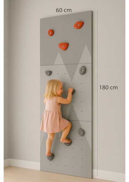 Gri Renkli Tırmanma Duvarı 60*180CM