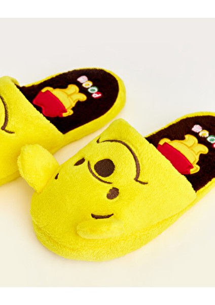 MomiKadın Ev Terliği Hayvan Figürlü Konforlu Tekstil Sarı Renk