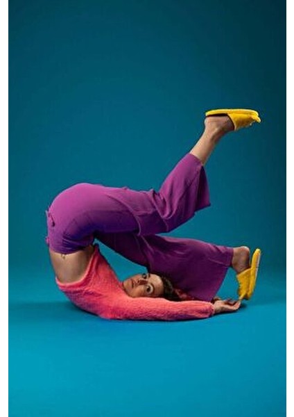 MomiKadın Ev Terliği Hayvan Figürlü Konforlu Tekstil Sarı Renk