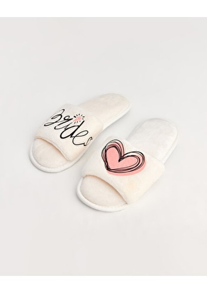 Bride Beyaz Gelin Terliği Kadın Günlük Kullanım İçin Tekstil Malzeme indirimleri