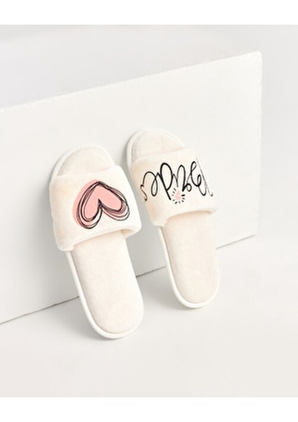 Bride Beyaz Gelin Terliği Kadın Günlük Kullanım İçin Tekstil Malzeme