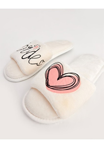 Bride Beyaz Gelin Terliği Kadın Günlük Kullanım İçin Tekstil Malzeme