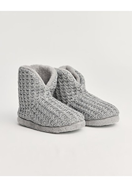 NIKOS Kadın Örgü Detaylı Panduf Ev Kullanımı için Konforlu Tekstil indirimleri