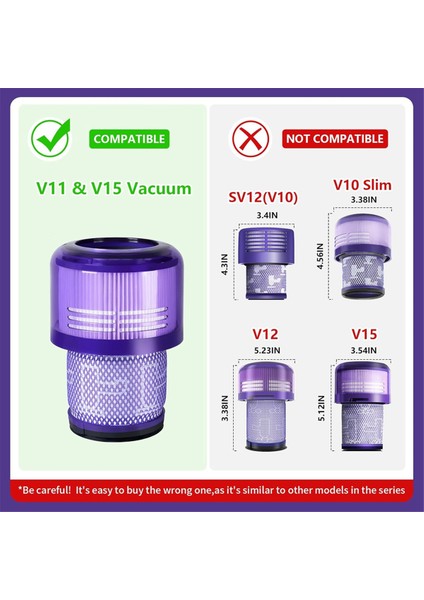 V11 V15 Kablosuz Süpürge Için Vakum Filtresi Değişimi, 970013-02 ve 970013-03 Parçalarını Değiştirme (Yurt Dışından) modelleri