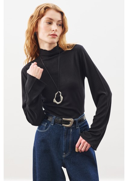 Timsah Deri Görünümlü Kemer Siyah fırsatları