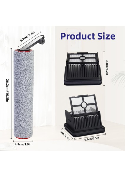 H12 Pro, Dual, G10 Pro Kablosuz Islak Kuru Elektrikli Süpürge Için Yedek Fırça Silindiri ve Filtre (Yurt Dışından) fiyatları