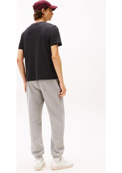 Erkek Regular Fit Pike Kumaş Bisiklet Yaka T-Shirt - Siyah modelleri