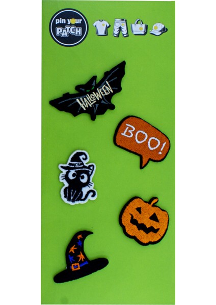Halloween Patch Set Cadılar Bayramı Patch Yama Seti Set-03 Green
