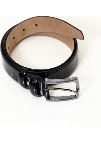Rugan Deri Kemer Siyah