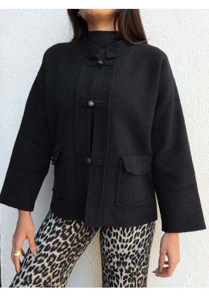 Dik Yaka Cepli Triko Hırka modelleri