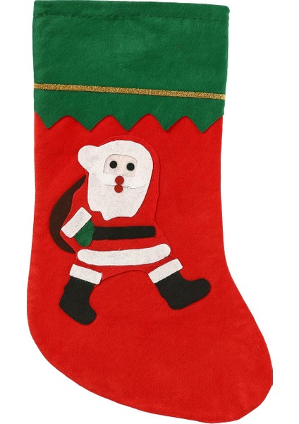 Keçeden Yılbaşı Çorabı Seti Üçlü Noel Baba Kardan Adam Ağaç Desenli Şömine Süsü Dekoratif Ürün modelleri