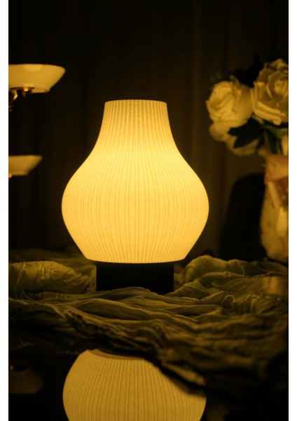 Morocco - Modern Masa ve Gece Lambası – Ambiyans Lambası, Dekoratif LED Abajur, E14 Duy