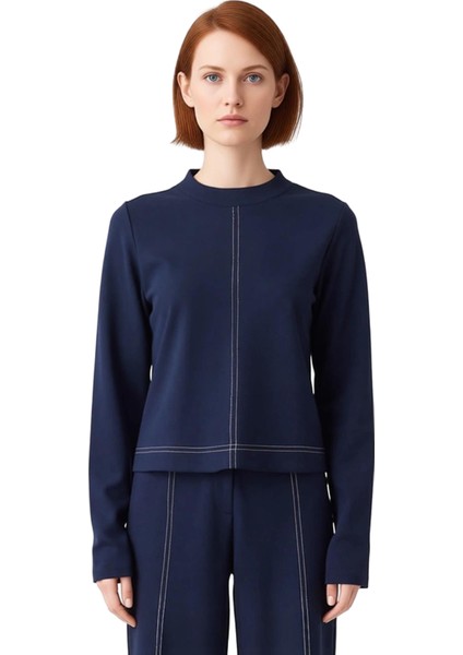 Kadın Regular Kesim Dik Yaka Örme Bluz Detaylı Dikiş Tasarımı Kaliteli Şık Rahat Modern Zarif fiyatları